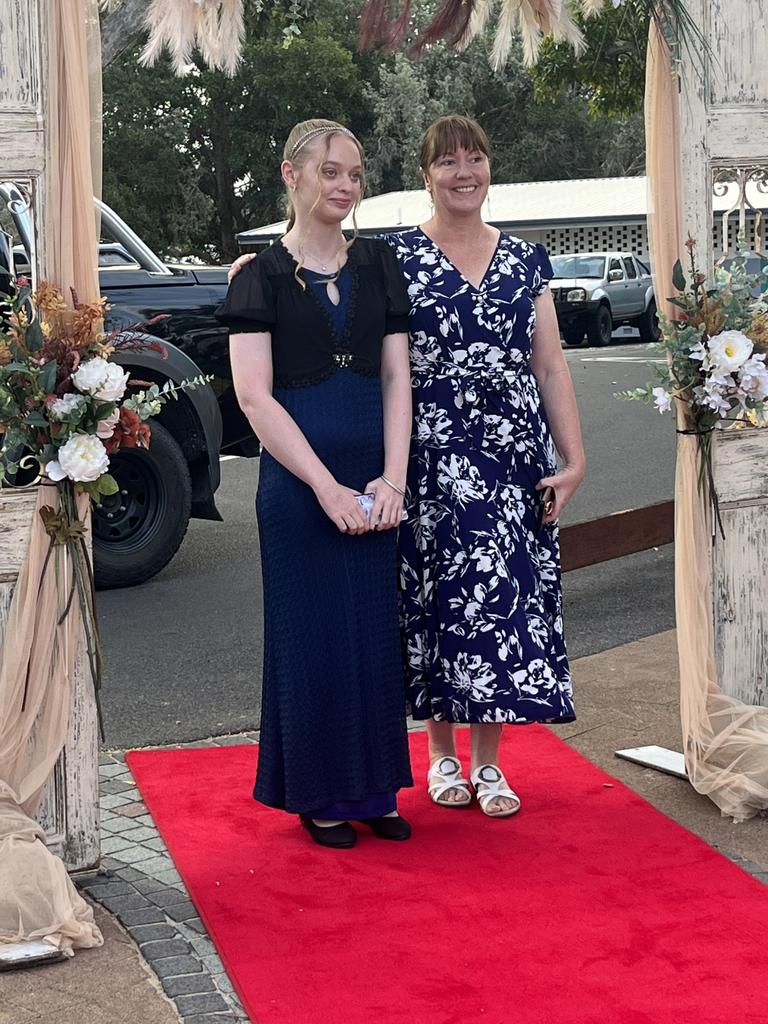 Harmony Lane and Sheree Lane arrive at the Hervey Bay State High School formal.