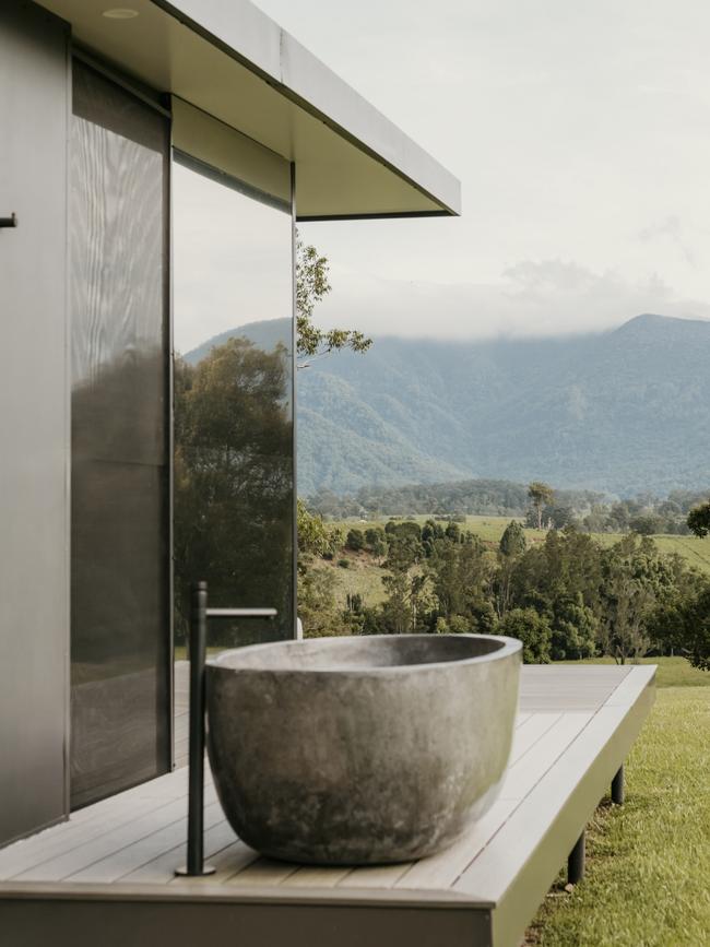 The outdoor bath is a popular spot for stargazing. Picture: Sally Singh