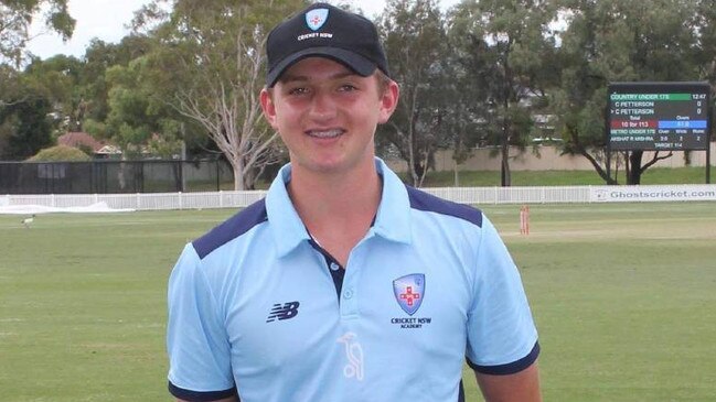 Western’s Angus Parsons representing the U19 NSW Country side for U19 National Championships. Picture: NSW Cricket.