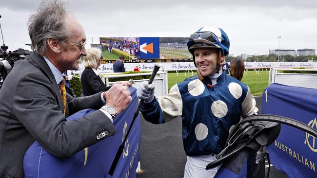 DAILY TELEGRAPH - 5/11/24The Big Dance race day at Randwick Racecourse today.  Tommy Berry rides no.4 GRINGOTTS to victory in The Big Dance. Picture: Sam Ruttyn