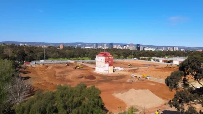 Drone footage of old West End site, Thebarton