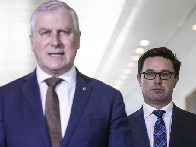 Deputy Prime Minister Michael McCormack (left) and Agriculture Minister David Littleproud. Picture: NCA Newswire/Gary Ramage