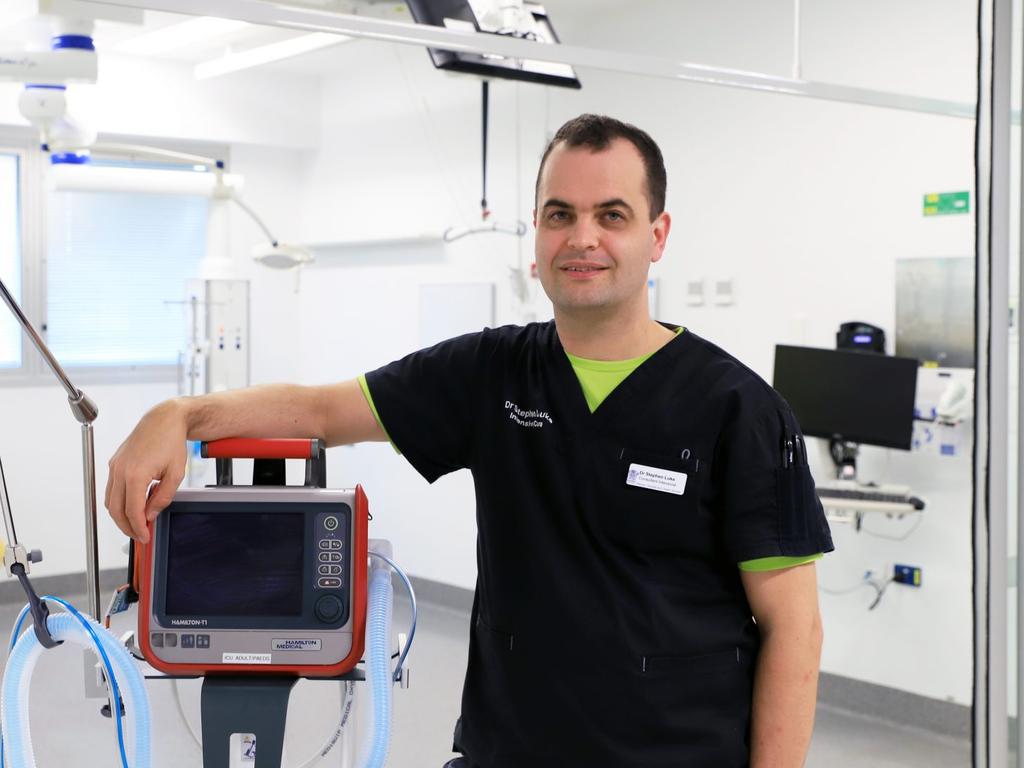 Mackay Base Hospital Intensive Care Unit clinical director Dr Stephen Luke says landing at the airport instead of at the hospital is not a compromise to patient safety. Picture: Mackay Hospital and Health Service