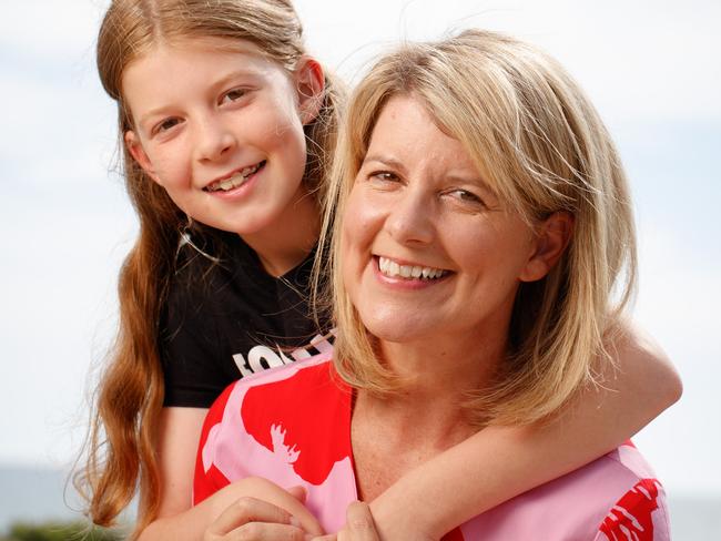 Natasha Stott Despoja with her daughter Cordelia, 11. Picture: Matt Turner