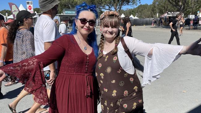 Courtney McCains and Maddy McCains at Bluesfest on April 8, 2023. Picture: Savannah Pocock