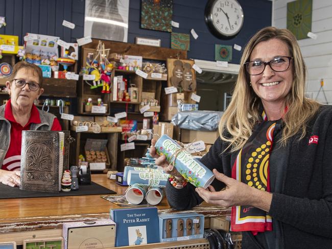 South Lismore Postmaster Tracy Ward, right, with South Lismore stalwart Kathleen Wilcox promoting Story Book Garden, which partners aged care with childhood education, establishing intergenerational connections and creating enduring legacies through storytelling.