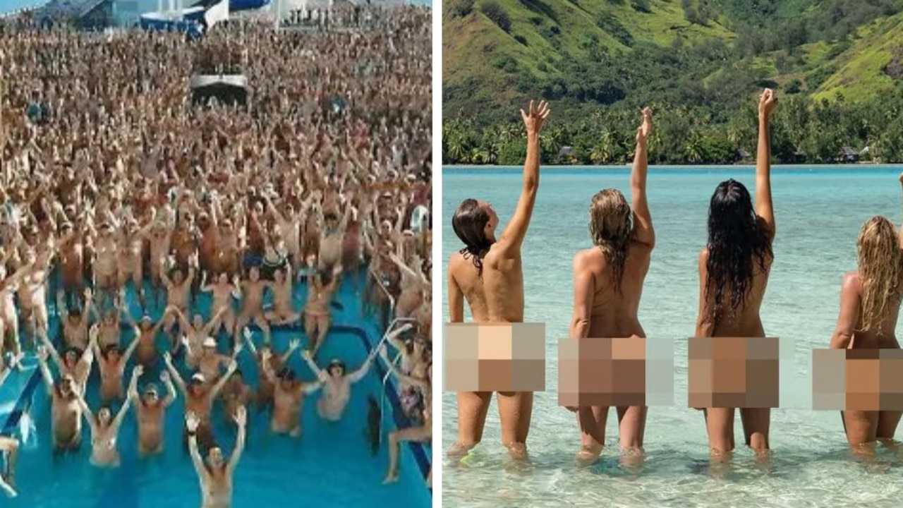 Passengers strip off for insane naked cruise