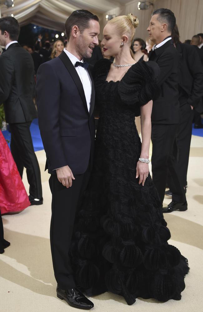 Michael Polish and Kate Bosworth attend the “Rei Kawakubo/Comme des Garcons: Art Of The In-Between” Costume Institute Gala at Metropolitan Museum of Art on May 1, 2017 in New York City. Picture: AP