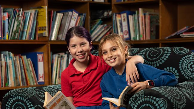 Pupils April Gordon and Margot Godfrey love a good read. Picture: Monique Harmer