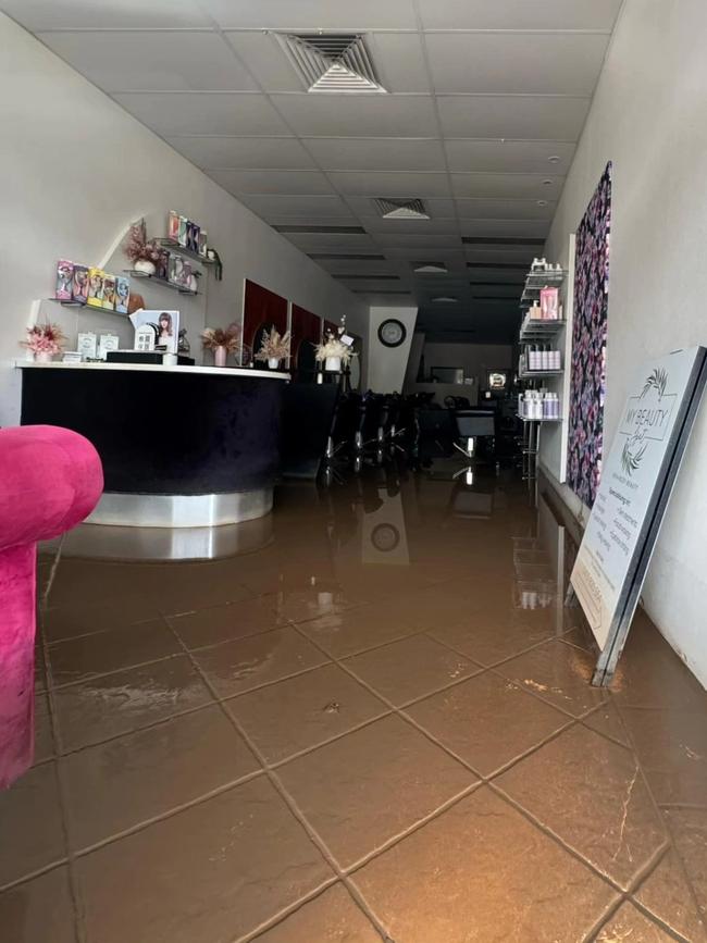 Maddies Hair Bar hair and beauty salon on Lannercost Street in the Ingham CBD during the Hinchinbrook flood disaster. Picture: Supplied