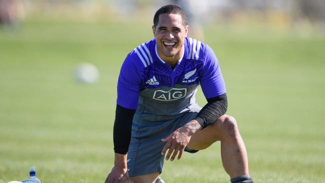 Aaron Smith of the All Blacks during a training session in Christchurch.
