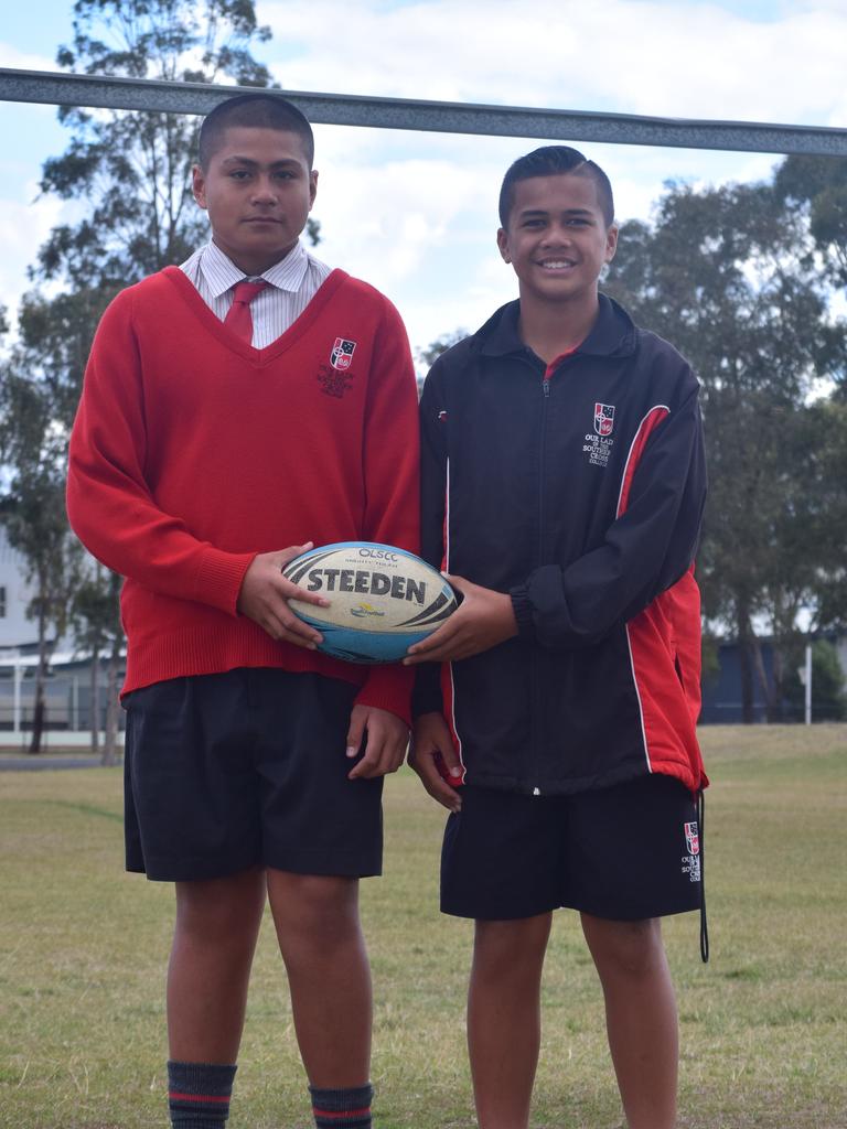 Dalby’s De La Salle Va'a and Lyhkan King-Togia after they were selected to play in the under 12s Australian Rugby League Championships in 2017. The duo both made their NRL debuts this year.