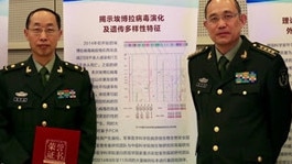 Left: Yi-Gang Tong and Wu-Chan Cao, of China’s State Key Laboratory of Pathogen and Biosecurity.