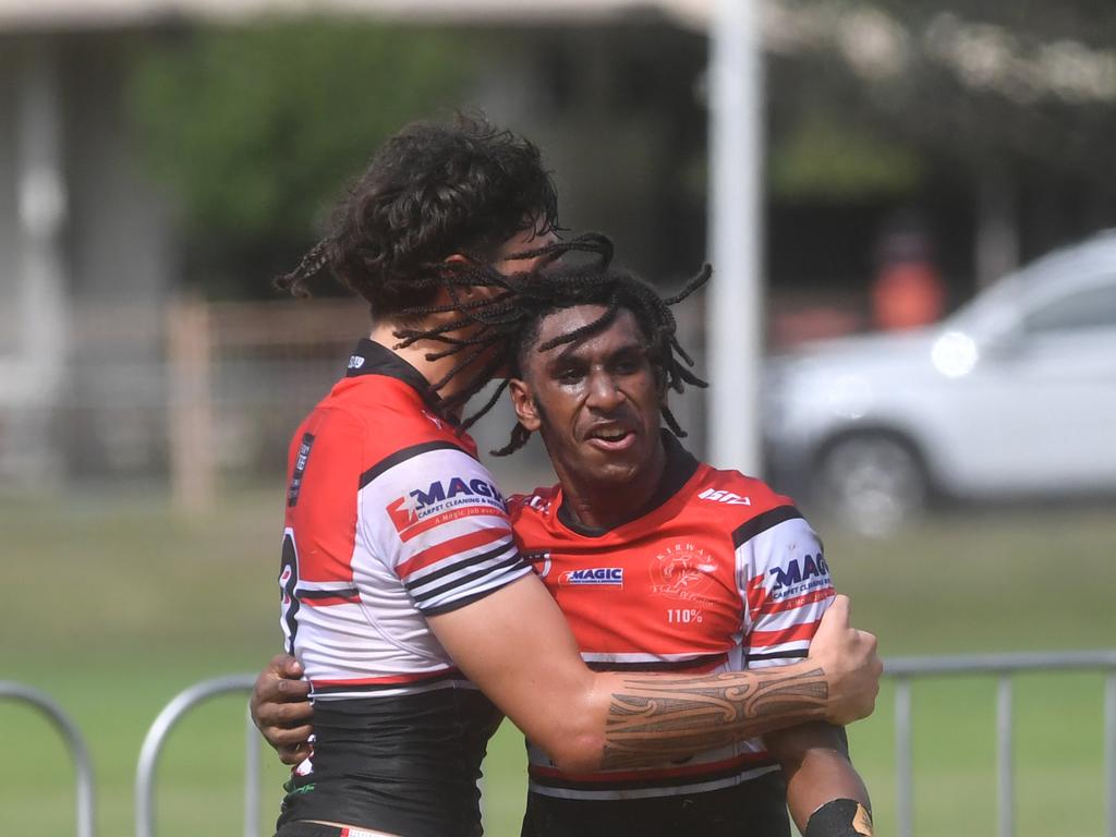 Kirwan State High School hosts St Patrick's College, Mackay, in round 1 of the 2025 Aaron Payne Cup. Kirwan's Manua Dau runs 60 meters for individual tray. Picture: Evan Morgan