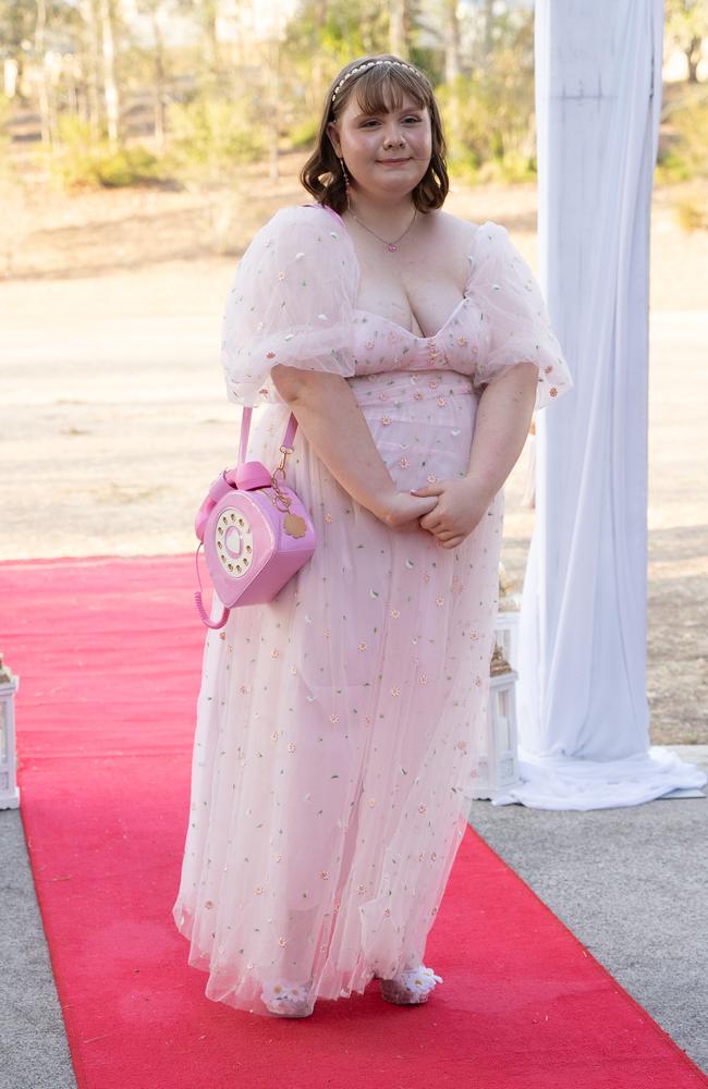 Grace Griffiths arrives at the Gympie State High School formal 2023. November 16, 2023. Picture: Christine Schindler