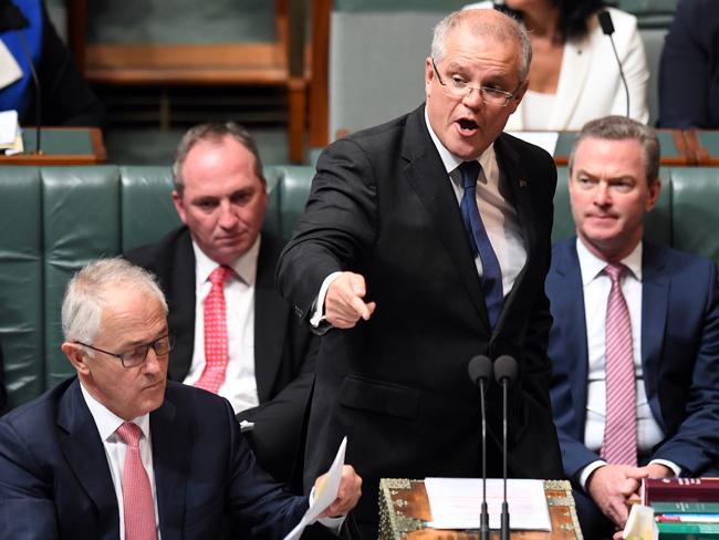 Pauline Hanson’s “kneejerk” response to the London attack was “irresponsible”, Treasurer Scott Morrison says. Picture: AAP Image/Sam Mooy