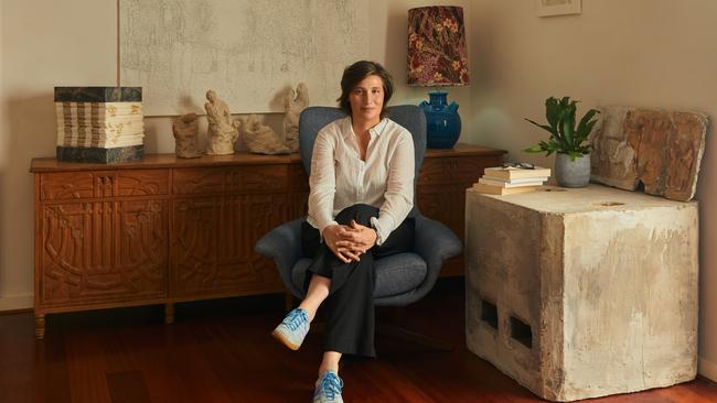 Nina Sanadze at home surrounded by her sculptures and drawings. Image: Lillie Thompson