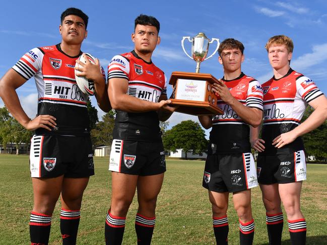 Kirwan High Bears Quentin Ofahulu, Eneliko Savelio, Riley Carbone and Mathew Blyla. Picture: Evan Morgan