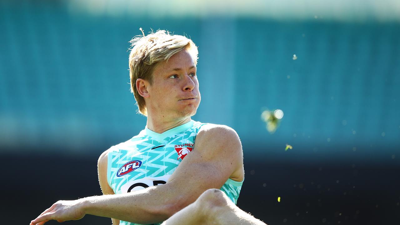 Sydney star Isaac Heeney is ineligible for this year’s Brownlow Medal after his appeal to overturn a one-match ban was unsuccessful on Thursday. Picture: Brett Costello