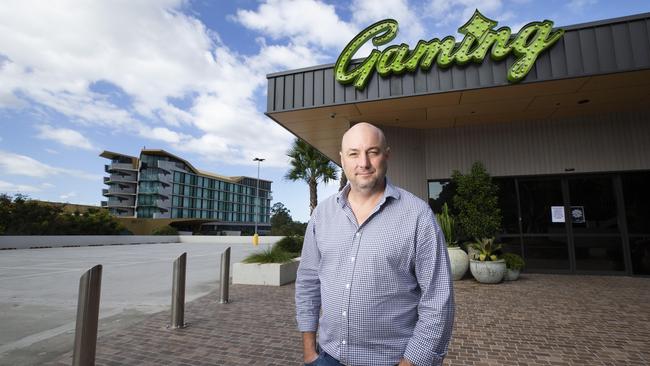 Comiskey Group director Rob Comiskey poses for a photograph at the Eatons Hill Hotel in March, 2020. Picture: AAP / Renae Droop