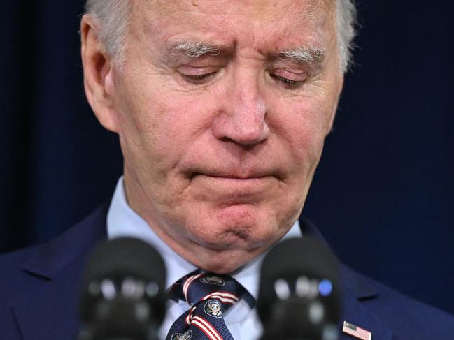 US President Joe Biden delivers remarks on the passing of former President Jimmy Carter at The Company House in Christiansted, St. Croix, US Virgin Islands on December 29, 2024. Jimmy Carter, the 100-year-old former US president and Nobel peace laureate who rose from humble beginnings in rural Georgia to lead the nation from 1977 to 1981, has died, his nonprofit foundation said December 29. (Photo by SAUL LOEB / AFP)