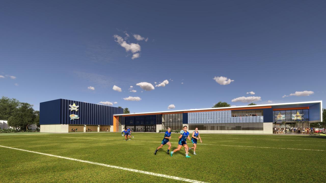 Concept plans for the Community Development and High Performance Centre in the Barlow Park precinct. Cowboys release vision for growth in Cairns. Photo: Supplied by North Queensland Cowboys.