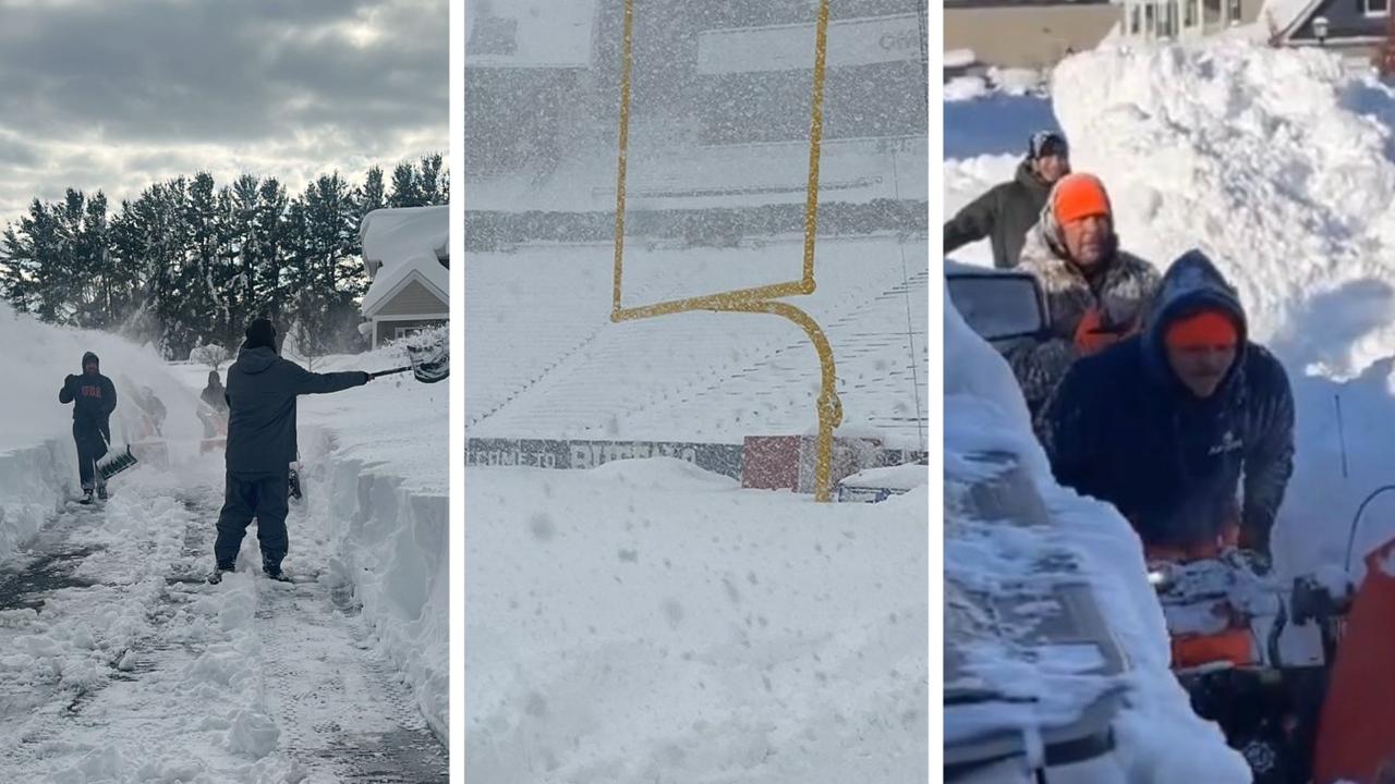 Neighbours and fans have rallied around Buffalo players trapped by a snow storm.