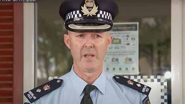 Queensland Police Superintendent Matthew Kelly spoke to media. Photo: 9 News