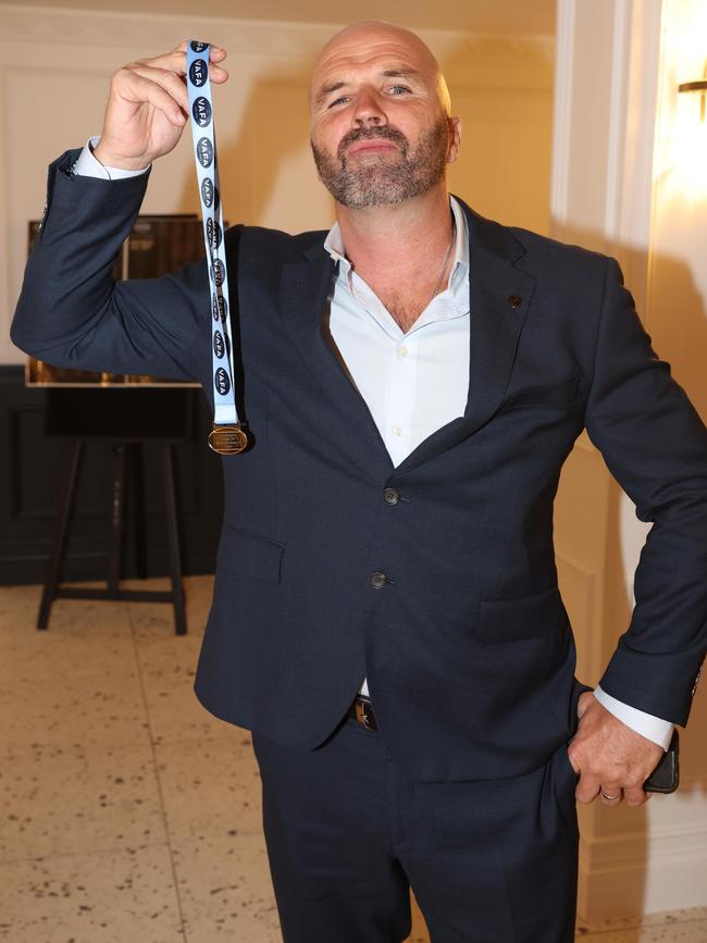 MELBOURNE, AUSTRALIA – OCTOBER 9 2024Paul McCormack at the VAFA Awards Night at the San Remo Ballroom in Carlton on October 9, 2024Picture: Brendan Beckett