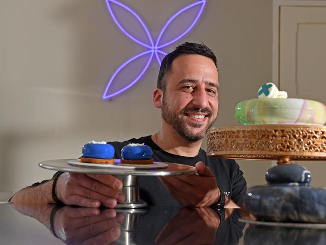 02/09/20 - Zak Antoniou from Zacary Desserts with his cakes.Picture: Tom Huntley