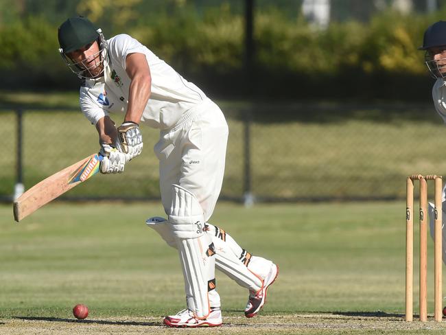 Ryan Webster clips one through the leg-side. Picture: Chris Eastman