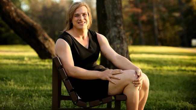 Transgender footballer Hannah Mouncey was not allowed to enter the AFLW draft. Picture: Kym Smith