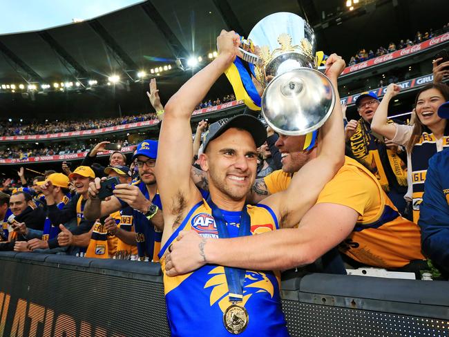 The West Coast Eagles after their 2018 AFL Premiership Grand Final win.   Picture: Mark Stewart