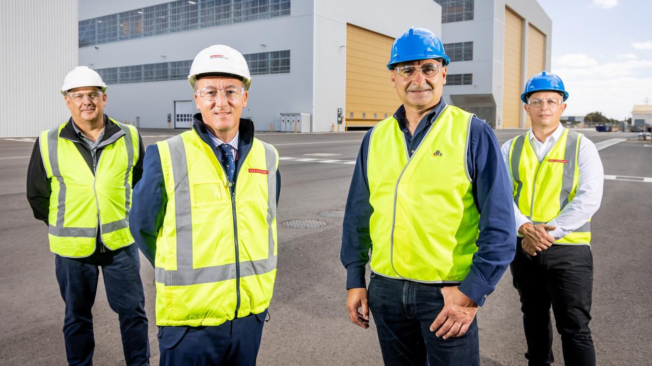 Randstad senior consultant Peter Smith, BAE Systems Maritime Australia people director Adam Smith, Indigenous Defence &amp; Infrastructure Consortium director George Mifsud and Zancott Group of Companies managing director Cameron Buzzacott. Picture: James Elsby