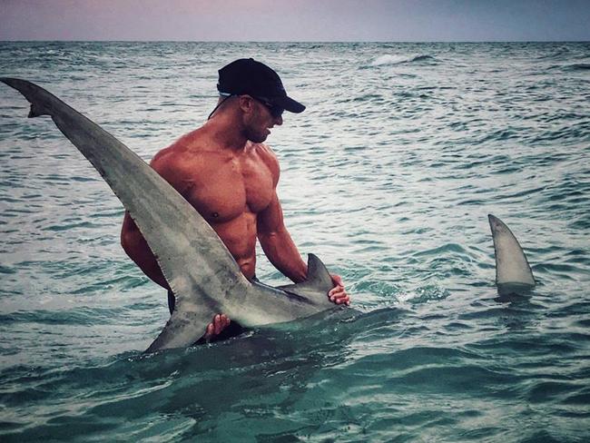 Elliot caught two hammerhead sharks this weekend. (Facebook: Elliot Sudal)