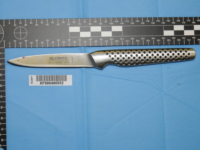 A knife Monis had in his backpack. Picture: AAP Image/NSW Police