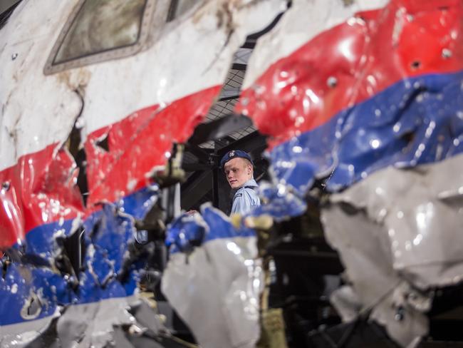 Violent end ... the cockpit where most shrapnel hit and caused its detachment from the rest of the plane. Picture: Ella Pellegrini