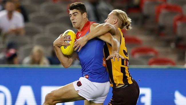 Christian Petracca in action during the AFLX tournament this week. Picture: Getty Images