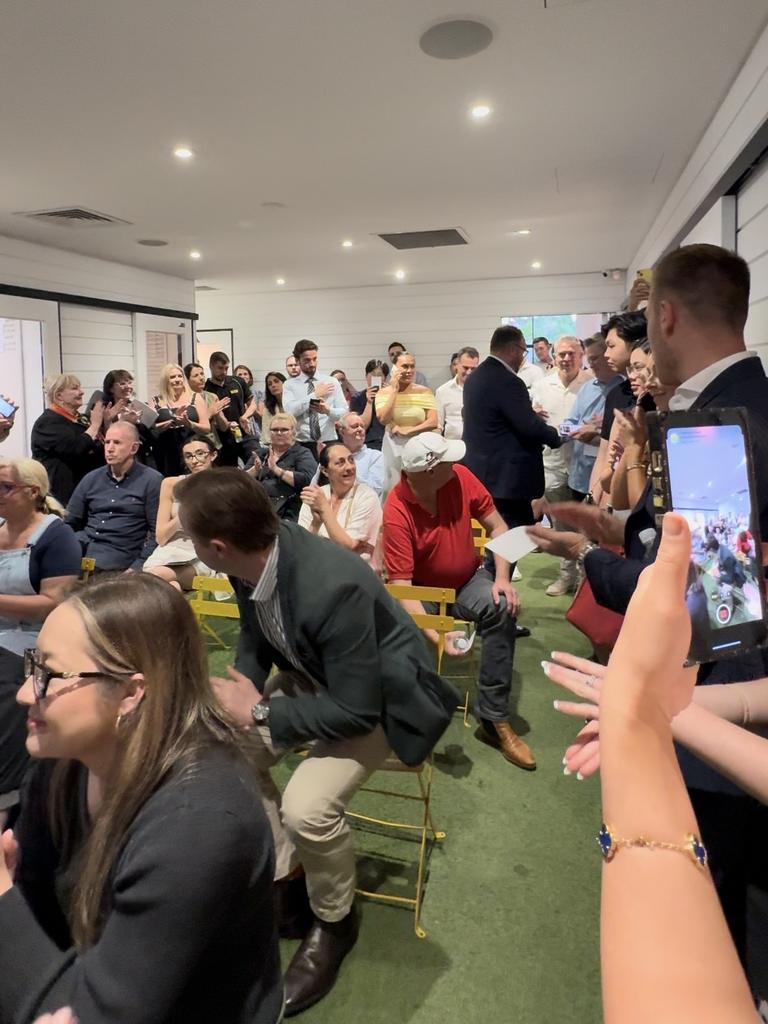 Dozens of registered bidders turned up to compete for the apartments, with even more standing by to watch the auction.