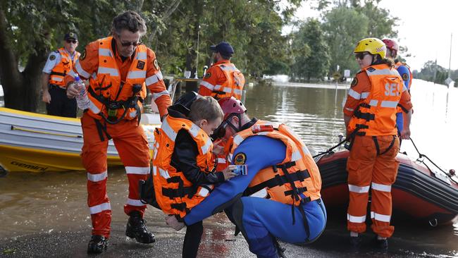 SES respond to flood in Windsor, NSW in March this year. Picture: NCA NewsWire / Dylan Coker