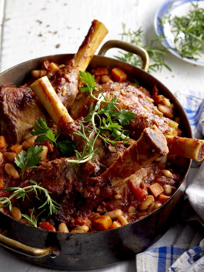 Full of flavour, this lamb shank dish also brings beans into the pot for a fibre boost.