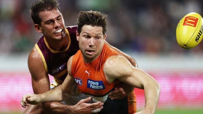 Toby Greene and the GWS attack have been good this season, but the side’s team defence still needs a lot of work. Picture: Getty Images