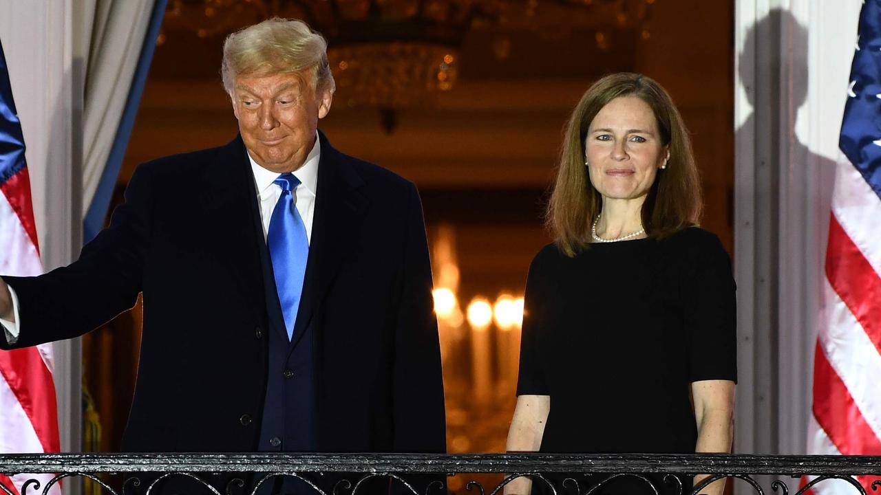 Judge Amy Coney Barrett has been confirmed to the Supreme Court. Picture: Brendan Smialowski/AFP