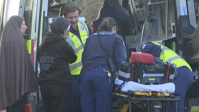 Paramedics were called to Henry St Guildford on Saturday evening following reports a “school-aged child” was hit by a car. Picture: TNV