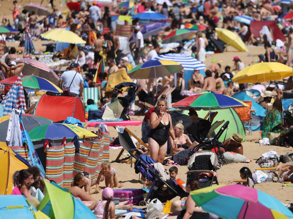 People flock to Margate beach in Margate, United Kingdom. Britain is experiencing a heatwave this week as temperatures reach 40 degrees, a record. Picture: Getty Images