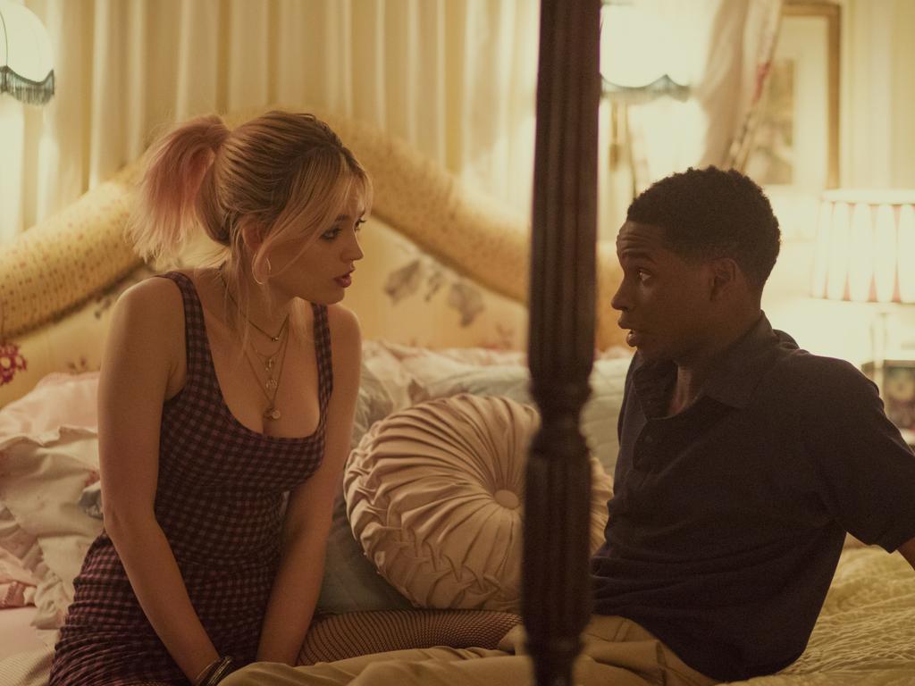 Emma Mackey and Kedar Williams Stirling in a scene from Sex Education, by Netflix. Picture: Sam Taylor/Netflix