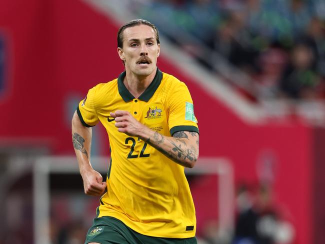 Jackson Irvine was crucial to the Socceroos' June qualifier against Peru. Picture: Matthew Ashton – AMA/Getty Images