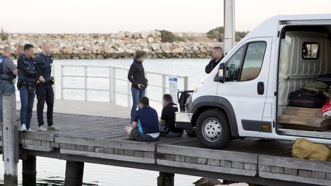 A rental van filled with bags of drugs was being reversed out of the pier.