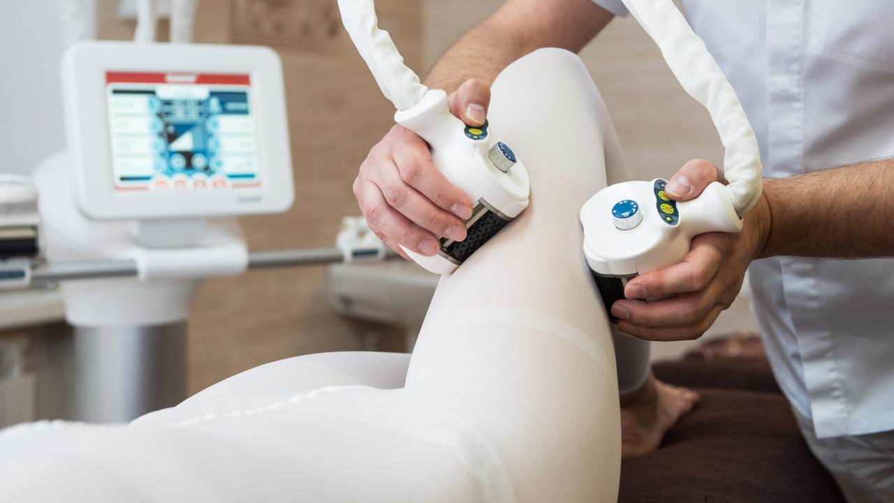 Laser lipolysis procedure.