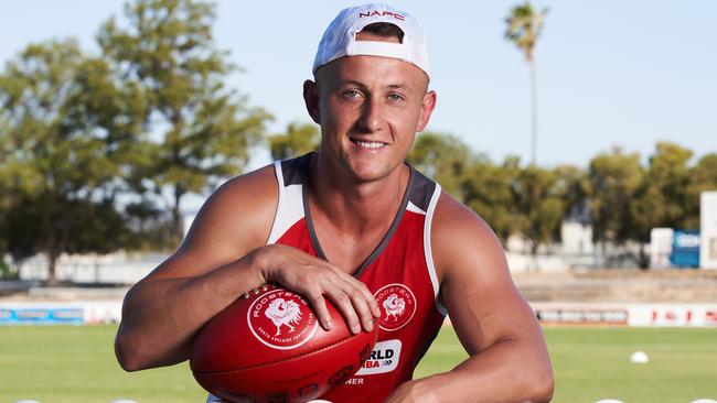 North Adelaide’s Billy Hartung returned from a long term hamstring injury in the reserves on Saturday. Picture: Matt Loxton.